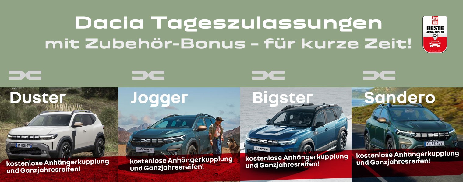 Dacia Tageszulassungen Dacia Tageszulassungen